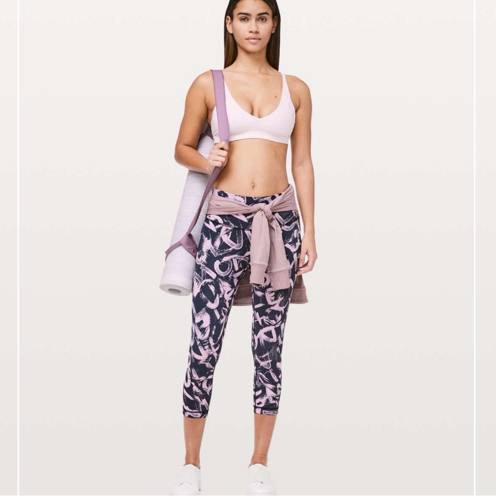 lululemon athletica Pink and Black Leggings